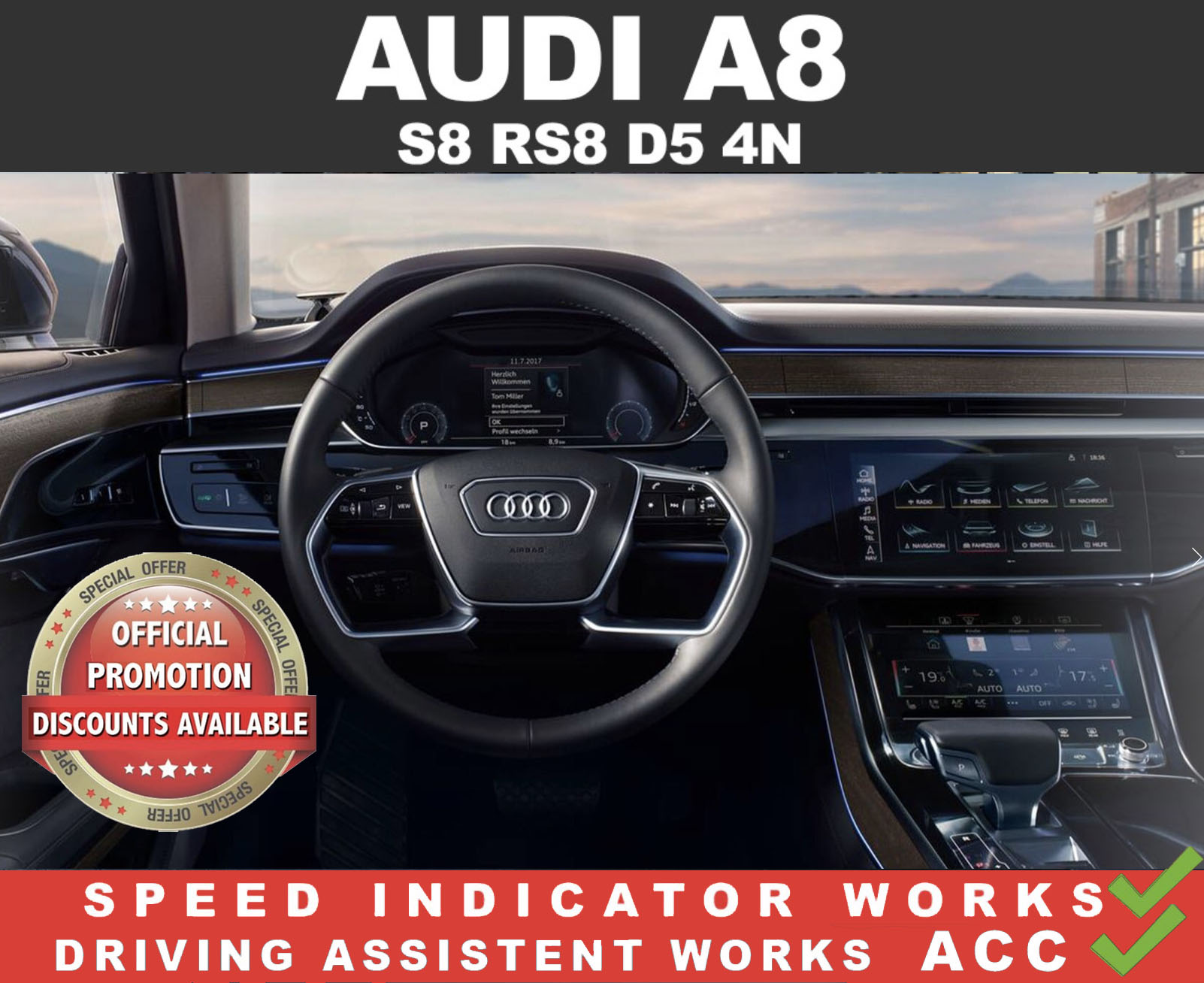 Stop KM/Mile Freezer for Audi A8 / S8 / RS8 D5 4N - Image 2
