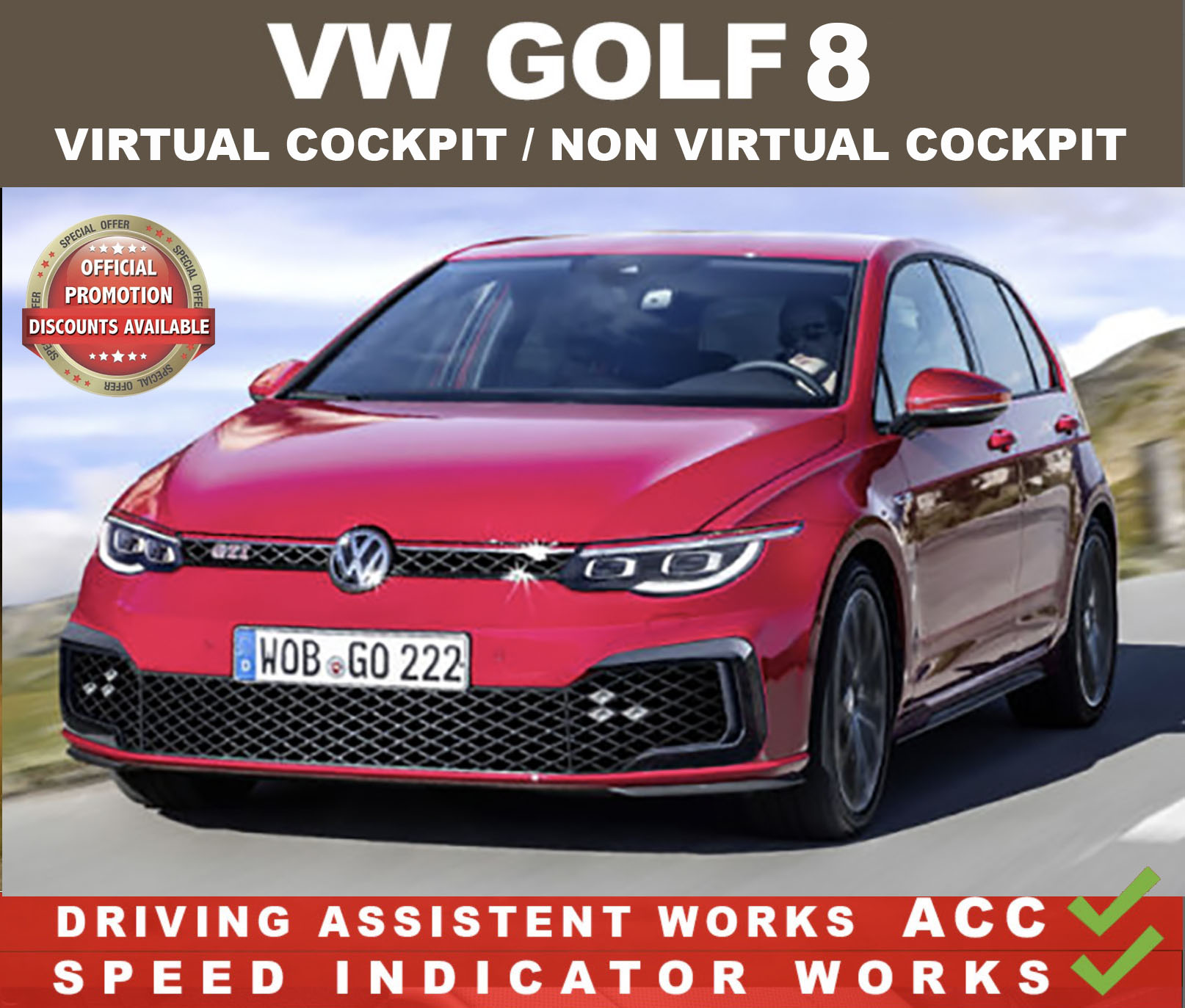 Mileage blocker for Volkswagen Golf VII